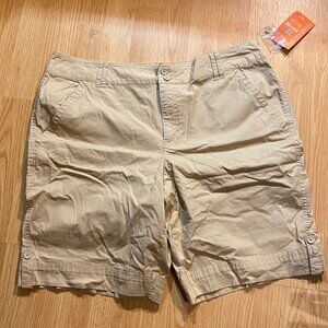 New FADED GLORY Womens Bermuda Shorts Vallejo Tan- Size 16 - NWT